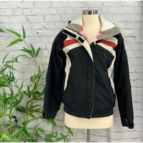 Columbia Jackets & Blazers - Columbia Black w/ Red & White Stripe Ski Jacket Size S